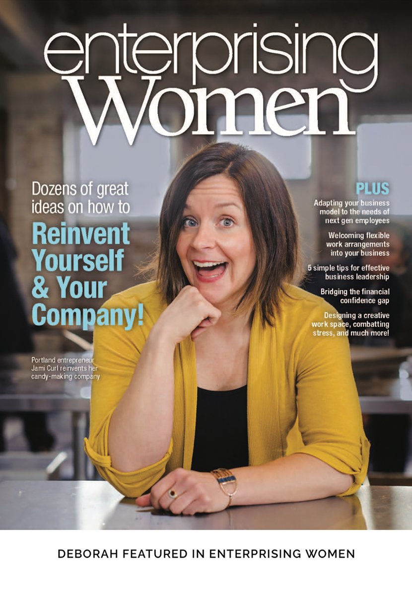 Enterprising Women magazine cover — Deborah featured in Enterprising Women